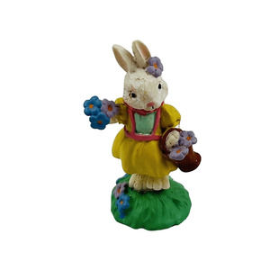 Cottontail Lane Flower Girl Bunny Figurine Easter Spring Midwest of Cannon Falls